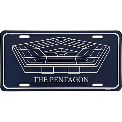 Cedule plechová Licence The Pentagon - modrá