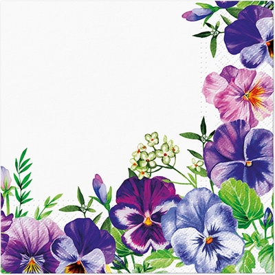 TaT Obrúsky Violet Pansies 33x33cm