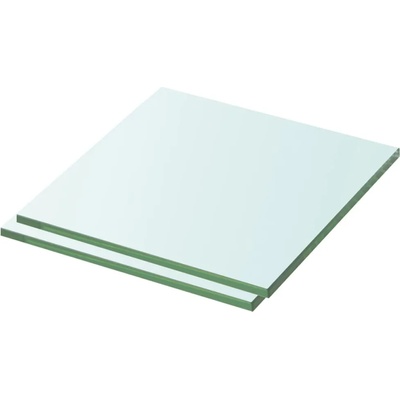 vidaXL Рафтове, 2 бр, панели прозрачно стъкло, 30x30 см (3051551)