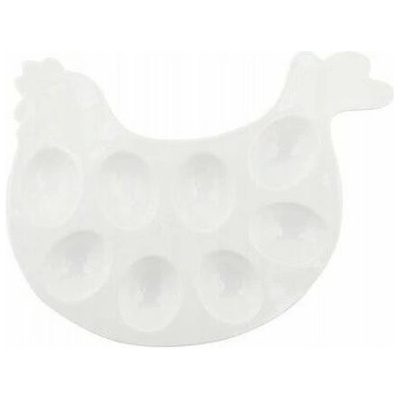 Florina porcelánový tanier na vajíčka sliepočka, 26,5 x 20,5 x 2 cm