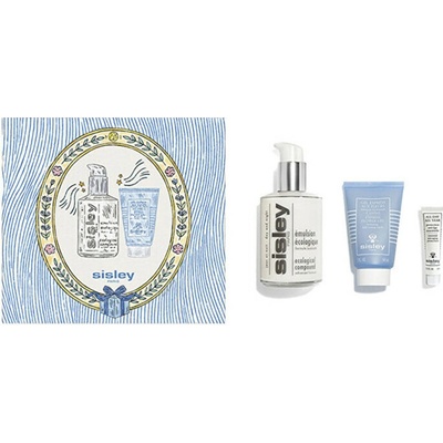 Sisley Les Essentials hydratačná emulzia s regeneračným účinkom 125 ml + expresná gélová maska pre sviežu a zamatovejšiu pleť 60 ml + protivráskový denný krém 10 ml