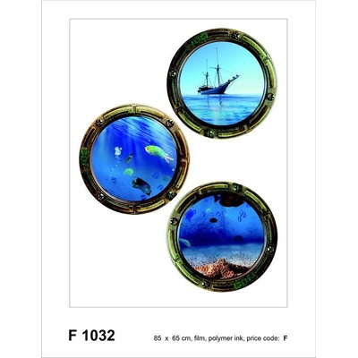 AG Design F 1032 Samolepka na zeď lodní okna rozměry 65 x 85 cm