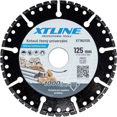 XTline Kotouč univerzální na dřevo,kámen,ocel 125mm XT162125