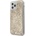 GUESS Liquid Glitter Case - дизайнерски кейс с висока защита за iPhone 12, iPhone 12 Pro (златист)