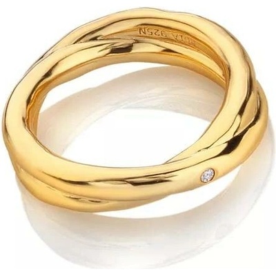 Hot Diamonds Stříbrný pozlacený prsten x Jac Jossa Soul DR292 o b