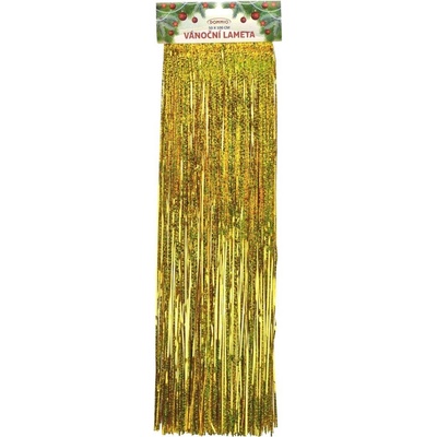 Lameta vianočná zlatá 50 x 100 cm laser efekt