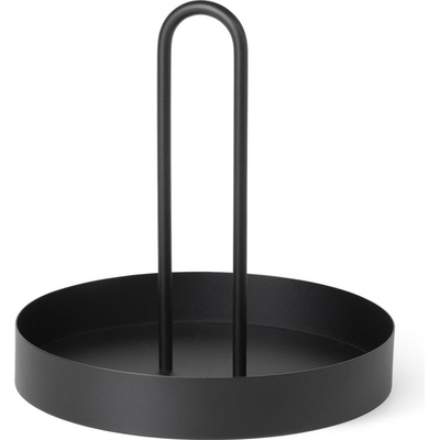ferm Living Podnos na servírovanie GRIB čierna železo 28 cm