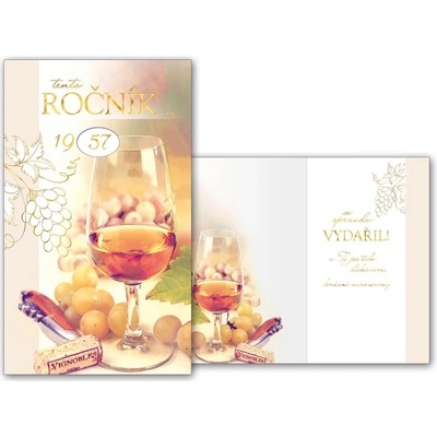 Blahopřání otočné - sklenice vína W