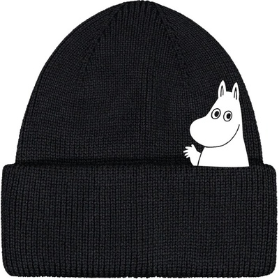 merino čepice Moomin Hello there černá
