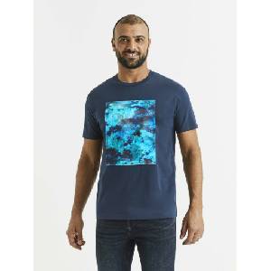 Celio Тъмно синя мъжка тениска с щампа Celio Celio | Sin | МЪЖЕ | S