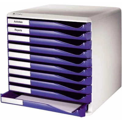 Leitz Box zásuvkový 10 zásuvek modrý