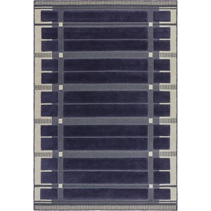 Asiatic Carpets Тъмносин/бежов ръчно изработен вълнен килим 160x230 cm - Asiatic Carpets (FABL160230NAVY)