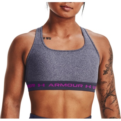 Under Armour Сутиен Under Armour UA Crossback Mid Hthr Сребърно Velikost S