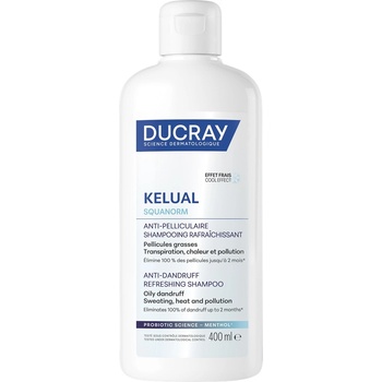 Ducray Kelual Squanorm Освежаващ шампоан против мазен пърхот, 400 ml