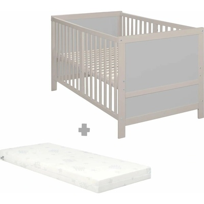 roba Kombinovaná postýlka EASY SLEEP 70 x 140 přírodní šedá
