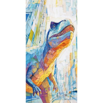 Takoy Panel na ušití rychleschnoucího ručníku 80x160 městský dinosaurus