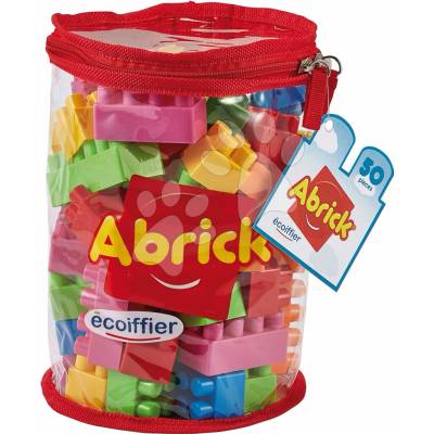 Écoiffier 0489 Abrick s 50 barevnými kostkami v tašce – Zboží Dáma