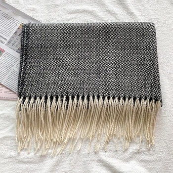 Šál Eliss sivá čierna KP11954