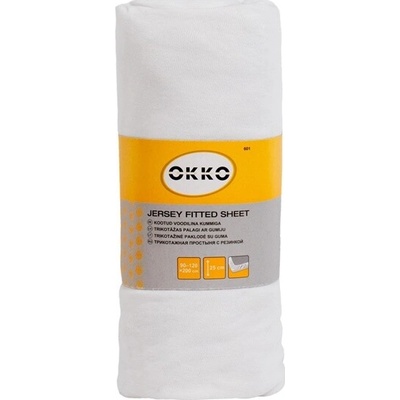 Okko prestieradlo 601 bílé s gumou 90/120x200