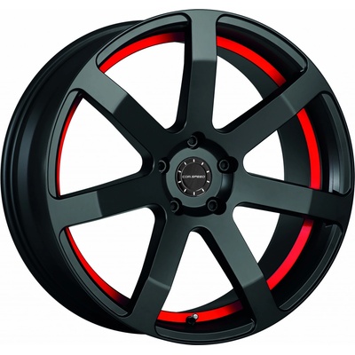 Corspeed Challenge 10x20 5x120 ET25 matt black trim red