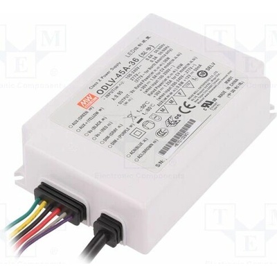 MEAN WELL ODLV-45A-36 Napájecí zdroj: spínaný; LED; 45W; 36VDC; 1,25A; 90÷295VAC; IP67