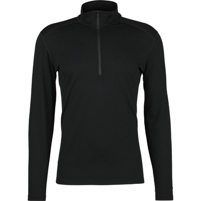 Icebreaker Мъжко мериносово термобельо Icebreaker 200 Oasis L/S Half Zip Merino base layer - Black (015-1976-0112)