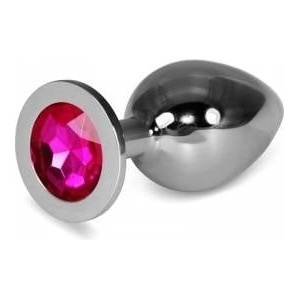 Lovetoy Large Silver Plug Fuchsia