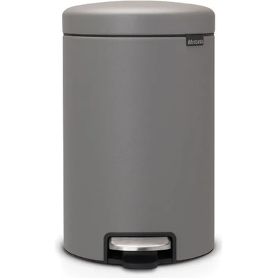 Brabantia Кош за смет с педал Brabantia NewIcon 12L, Mineral Concrete Grey (1001090)