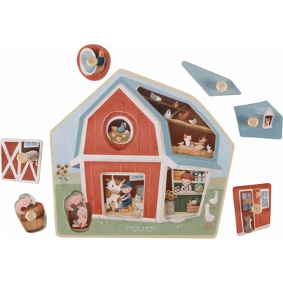 Little Dutch vkládací puzzle Farma