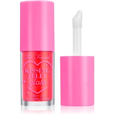 Too Faced Kissing Jelly Lip Oil Gloss olejový lesk na pery pre intenzívnu hydratáciu Sour Watermelon 4,5 ml