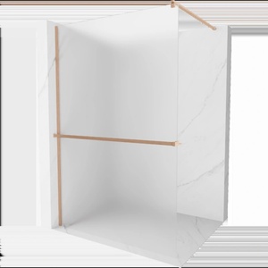 Mexen Kioto+ душ кабина с рафт Walk-in 70 x 200 cm, матиранo, четкана мед - 800-070-121-65-30 (800-070-121-65-30)