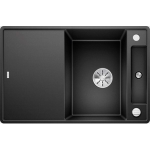 BLANCO Axia III 45 - Мивка от Silgranit, 77x50 см, с аксесоари, InFino, черна 525842 (525842) Мивка за вграждане