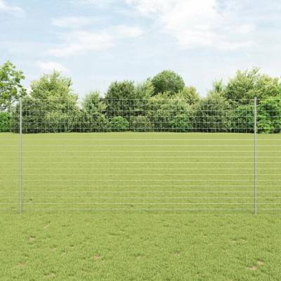 Euro plot s 10 sloupky, stříbrný, 1,6 x 10 m, Ocel