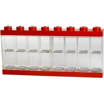 LEGO Zberateľská skrinka na 16 minifigúrok červená