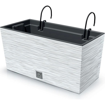 Prosperplast Květináč 39,5 x 18 x 19,5 cm plast bílý