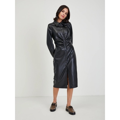 orsay Черна дамска миди рокля от изкуствена кожа ORSAY Orsay | Cheren | ЖЕНИ | S
