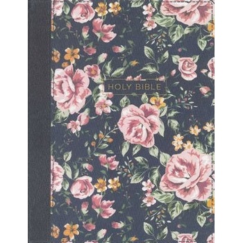 NKJV , Journal the Word Bible, Cloth Over Board, Gray Floral, Red Letter Edition, Comfort Print: Reflect, Journal, or Create Art Next to Your Favorite Thomas NelsonPevná vazba