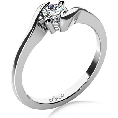 Couple prsten Tanya bílé zlato s výrazným zirkonem 6864056 0 1