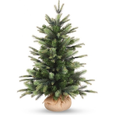 Adal Umělý vánoční stromek 80 cm, smrček Penny s 2D a 3D jehličím v jutovém obalu