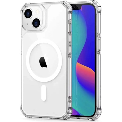 ESR Air Armor HaloLock MagSafe Case - хибриден удароустойчив кейс с MagSafe за iPhone 14, iPhone 13 (прозрачен)