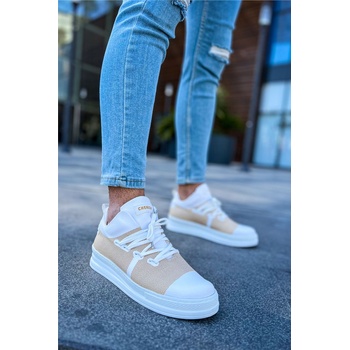 Chekich Мъжки обувки с връзки ch219 cbt - Бели с Бежов #383565 (383565_Бяло)