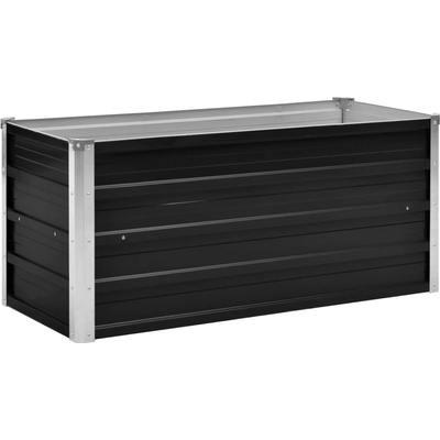 vidaXL zvýšený záhon antracit 100 x 40 x 45 cm Pozinkovaná oceľ