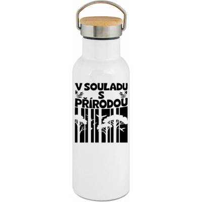 123TRIKO termoska V souladu s přírodou, černý potisk 500 ml
