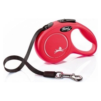 flexi New Classic Tape Red автоматичен лентов повод за кучета - 0.3кг