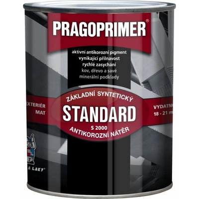 Pragoprimer S2000, základní antikorozní rychleschnoucí barva na kov, bílá, 9L