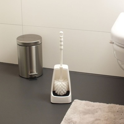 Kela WC sada LEVIN kvadratická plast, bílá KL-26010