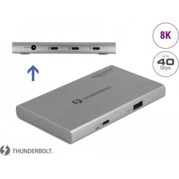 Delock Thunderbolt 4 хъб с 3 порта и един допълнителен SuperSpeed USB 10 Gbps Type-A порт - 8K