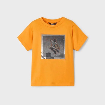 MAYORAL Тениска къс ръкав лентикулярна hd в оранжев цвят за мини момче Майорал