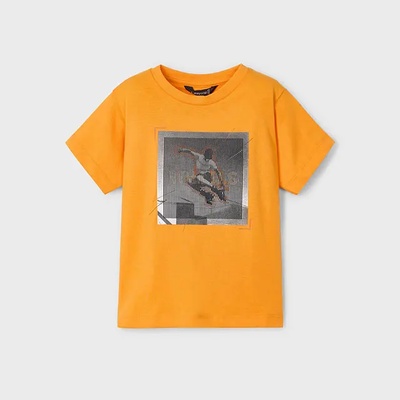 MAYORAL Тениска къс ръкав лентикулярна hd в оранжев цвят за мини момче Майорал