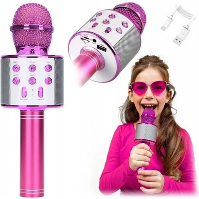 R2INVEST WS 858 BEZDRÔTOVÝ MIKROFÓN KARAOKE ružový